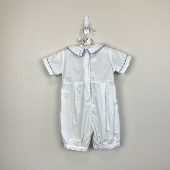 Lil Cactus Applique Easter Bunny Shortall Romper 6-12 Months - Picture 6 of 6